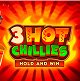 Winnita Logo del gioco 3 Hot Chillies con sfondo rosso fuoco e scritta