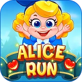Winnita Casino – Alice sorridente in stile cartone animato su sfondo blu