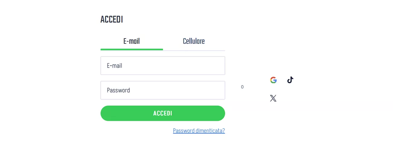 Winnita Casino: accesso, email, password