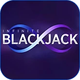 Winnita Casino – Logo elegante di Blackjack con simbolo dell’infinito su sfondo viola