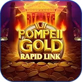 Winnita Casino – Tempio in fiamme con monete sparse e logo Pompeii Gold